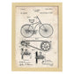 Poster de patente de bicicleta. Lámina para enmarcar. Patentes, planos de inventos famosos. Decoracion de hogar.-Artwork-Nacnic-A3-Marco Madera clara-Nacnic Estudio SL