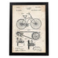 Poster de patente de bicicleta. Lámina para enmarcar. Patentes, planos de inventos famosos. Decoracion de hogar.-Artwork-Nacnic-A4-Marco Negro-Nacnic Estudio SL