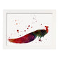 Poster de Pavo Real estilo acuarela. Láminas de animales con estilo acuarela-Artwork-Nacnic-A3-Marco Blanco-Nacnic Estudio SL