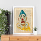 Poster de payasos. Lámina Paul Clown con imágenes de payasos y circos. Láminas del circo para pequeños.-Artwork-Nacnic-Nacnic Estudio SL