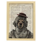 Poster de Perro astronauta. Láminas de animales con definiciones. Ilustraciones de animales con textos.-Artwork-Nacnic-A3-Marco Madera clara-Nacnic Estudio SL