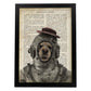 Poster de Perro astronauta. Láminas de animales con definiciones. Ilustraciones de animales con textos.-Artwork-Nacnic-A3-Marco Negro-Nacnic Estudio SL