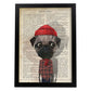 Poster de Perro camisa leñador. Láminas de animales con definiciones. Ilustraciones de animales con textos.-Artwork-Nacnic-A4-Marco Negro-Nacnic Estudio SL