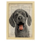 Poster de Perro con lengua fuera. Láminas de animales con definiciones. Ilustraciones de animales con textos.-Artwork-Nacnic-A4-Marco Madera clara-Nacnic Estudio SL