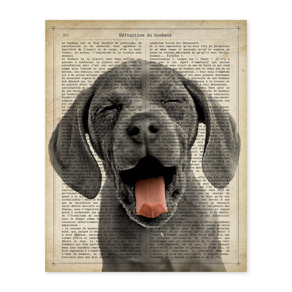 Poster de Perro con lengua fuera. Láminas de animales con definiciones. Ilustraciones de animales con textos.-Artwork-Nacnic-A4-Sin marco-Nacnic Estudio SL