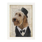 Poster de Perro con pajarita. Láminas de animales con definiciones. Ilustraciones de animales con textos.-Artwork-Nacnic-Nacnic Estudio SL