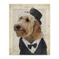 Poster de Perro con pajarita. Láminas de animales con definiciones. Ilustraciones de animales con textos.-Artwork-Nacnic-A4-Sin marco-Nacnic Estudio SL