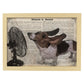 Poster de Perro con ventilador. Láminas de animales con definiciones. Ilustraciones de animales con textos.-Artwork-Nacnic-A4-Marco Madera clara-Nacnic Estudio SL