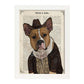 Poster de Perro cowboy. Láminas de animales con definiciones. Ilustraciones de animales con textos.-Artwork-Nacnic-A3-Marco Blanco-Nacnic Estudio SL