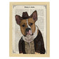 Poster de Perro cowboy. Láminas de animales con definiciones. Ilustraciones de animales con textos.-Artwork-Nacnic-A3-Marco Madera clara-Nacnic Estudio SL