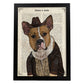 Poster de Perro cowboy. Láminas de animales con definiciones. Ilustraciones de animales con textos.-Artwork-Nacnic-A3-Marco Negro-Nacnic Estudio SL
