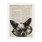 Poster de Perro gafotas. Láminas de animales con definiciones. Ilustraciones de animales con textos.-Artwork-Nacnic-A3-Marco Blanco-Nacnic Estudio SL