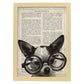Poster de Perro gafotas. Láminas de animales con definiciones. Ilustraciones de animales con textos.-Artwork-Nacnic-A3-Marco Madera clara-Nacnic Estudio SL