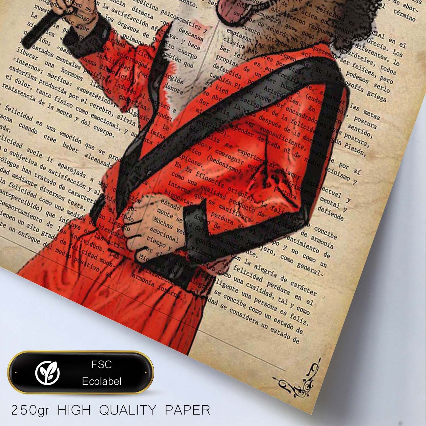 Poster de Perro Michael Jackson. Láminas de animales con definiciones. Ilustraciones de animales con textos.-Artwork-Nacnic-Nacnic Estudio SL
