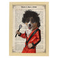 Poster de Perro Michael Jackson. Láminas de animales con definiciones. Ilustraciones de animales con textos.-Artwork-Nacnic-A4-Marco Madera clara-Nacnic Estudio SL