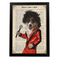Poster de Perro Michael Jackson. Láminas de animales con definiciones. Ilustraciones de animales con textos.-Artwork-Nacnic-A4-Marco Negro-Nacnic Estudio SL