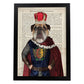 Poster de Perro Rey. Láminas de animales con definiciones. Ilustraciones de animales con textos.-Artwork-Nacnic-A3-Marco Negro-Nacnic Estudio SL
