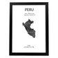 Poster de Peru. Láminas de paises y continentes del mundo.-Artwork-Nacnic-A4-Marco Negro-Nacnic Estudio SL