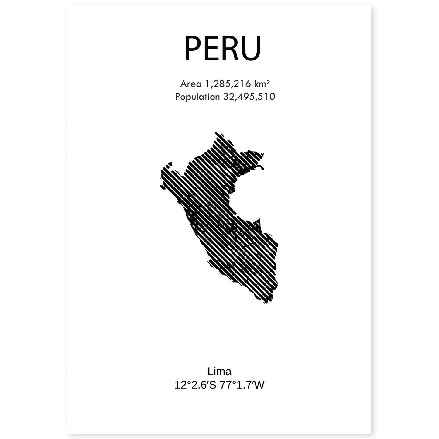 Poster de Peru. Láminas de paises y continentes del mundo.-Artwork-Nacnic-A4-Sin marco-Nacnic Estudio SL