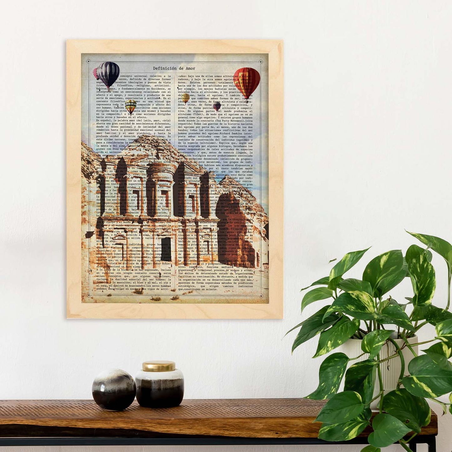 Poster de Petra Jordania. Láminas e ilustraciones de ciudades del mundo y monumentos famosos.-Artwork-Nacnic-Nacnic Estudio SL