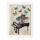Poster de Piano con mariposas. Láminas musicales con definiciones para-Artwork-Nacnic-A3-Marco Blanco-Nacnic Estudio SL