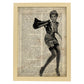 Poster de Pin up pistolera. Láminas con diseño Pin-Up para decoración de hogar. Regalo para chica pin-up.-Artwork-Nacnic-A3-Marco Madera clara-Nacnic Estudio SL