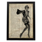 Poster de Pin up pistolera. Láminas con diseño Pin-Up para decoración de hogar. Regalo para chica pin-up.-Artwork-Nacnic-A4-Marco Negro-Nacnic Estudio SL