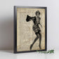 Poster de Pin up pistolera. Láminas con diseño Pin-Up para decoración de hogar. Regalo para chica pin-up.-Artwork-Nacnic-Nacnic Estudio SL