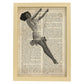 Poster de Pin up trapecista. Láminas con diseño Pin-Up para decoración de hogar. Regalo para chica pin-up.-Artwork-Nacnic-A3-Marco Madera clara-Nacnic Estudio SL