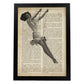 Poster de Pin up trapecista. Láminas con diseño Pin-Up para decoración de hogar. Regalo para chica pin-up.-Artwork-Nacnic-A3-Marco Negro-Nacnic Estudio SL