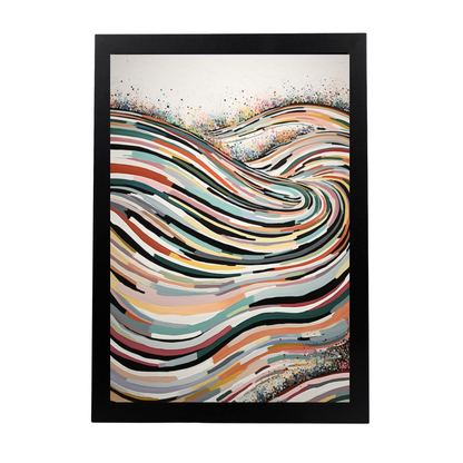 Póster Abstracto de Líneas Curvas Wu Guanzho