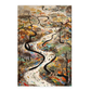 Póster Abstracto de Líneas Curvas Wu Guanzho