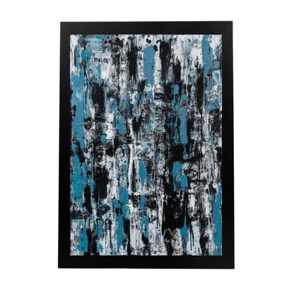 Lámina de pintura expresionista abstracta letra E
