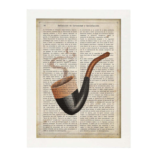 Poster de Pipa de fumar.Láminas vintage para Posters con diseño vintage y definiciones.-Artwork-Nacnic-A4-Marco Blanco-Nacnic Estudio SL