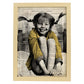 Poster de Pippi Langstrumpf blanco y negro. Láminas de personajes importantes. Posters de músicos, actores, inventores, exploradores, ...-Artwork-Nacnic-A3-Marco Madera clara-Nacnic Estudio SL
