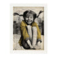 Poster de Pippi Langstrumpf blanco y negro. Láminas de personajes importantes. Posters de músicos, actores, inventores, exploradores, ...-Artwork-Nacnic-A4-Marco Blanco-Nacnic Estudio SL