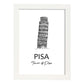 Poster de Pisa - Torre. Láminas con monumentos de ciudades.-Artwork-Nacnic-A3-Marco Blanco-Nacnic Estudio SL