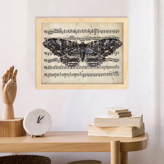 Poster de Polilla morada. Láminas de mariposas. Decoración de mariposas y polillas.-Artwork-Nacnic-Nacnic Estudio SL