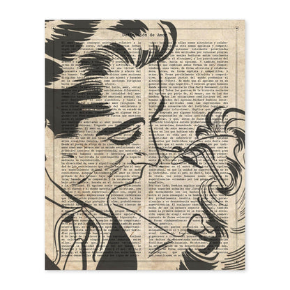 Poster de Pop Art. Lámina de Beso. Diseños coloridos con temática Pop Art.-Artwork-Nacnic-A4-Sin marco-Nacnic Estudio SL