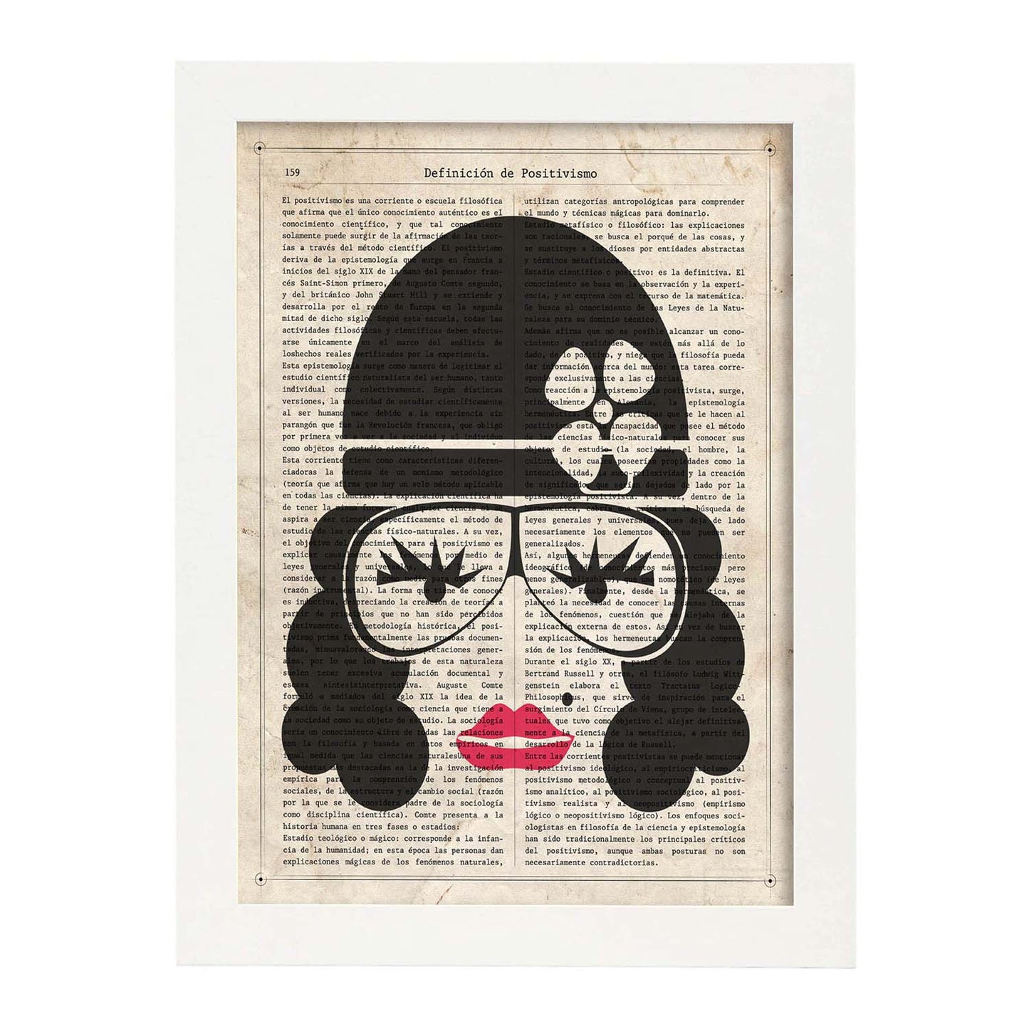 Poster de Pop Art. Lámina de Chica con gafas. Diseños coloridos con temática Pop Art.-Artwork-Nacnic-Nacnic Estudio SL