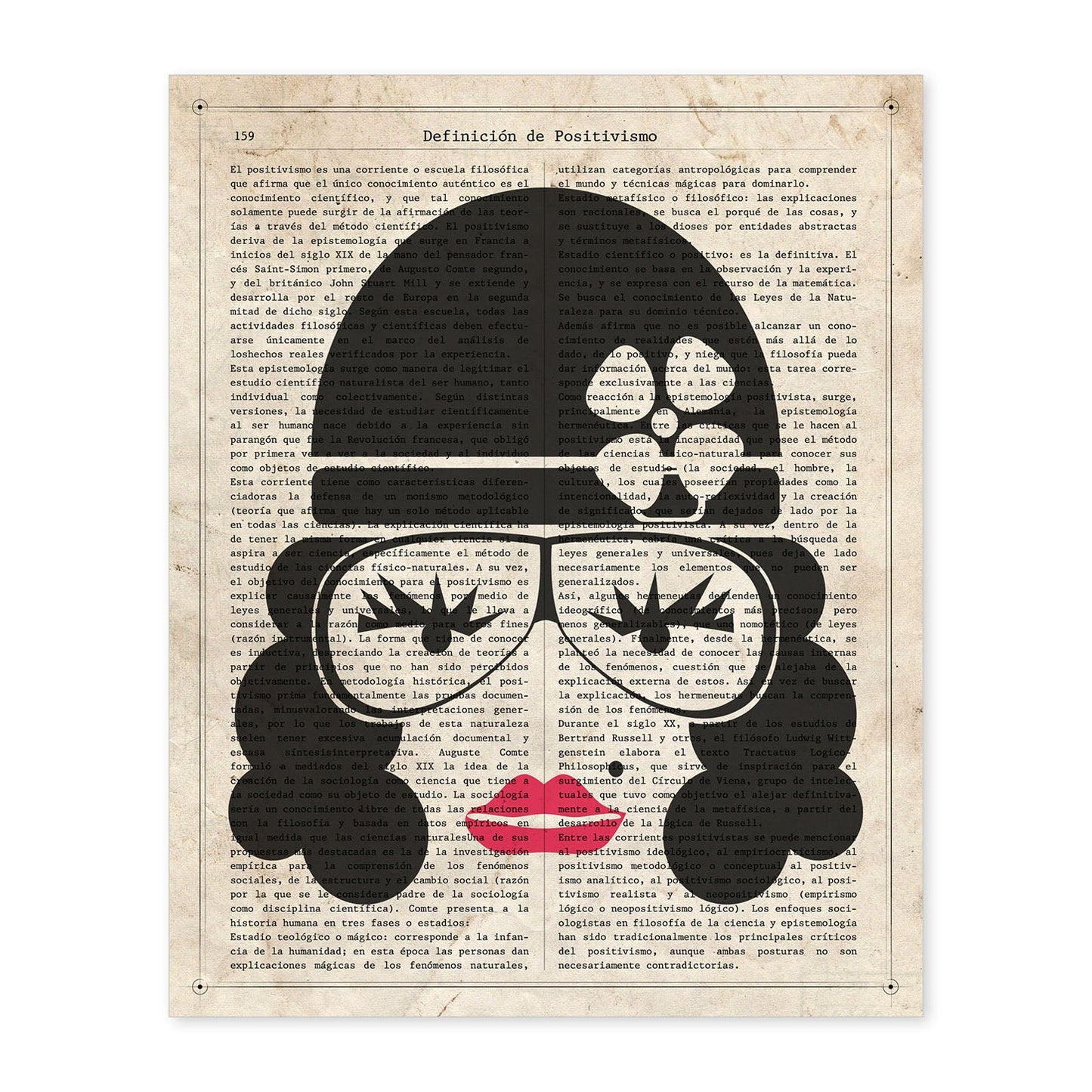 Poster de Pop Art. Lámina de Chica con gafas. Diseños coloridos con temática Pop Art.-Artwork-Nacnic-A4-Sin marco-Nacnic Estudio SL