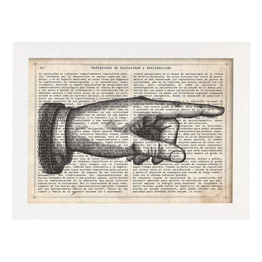 Poster de Pop Art. Lámina de Dedo señalando. Diseños coloridos con temática Pop Art.-Artwork-Nacnic-A4-Marco Blanco-Nacnic Estudio SL