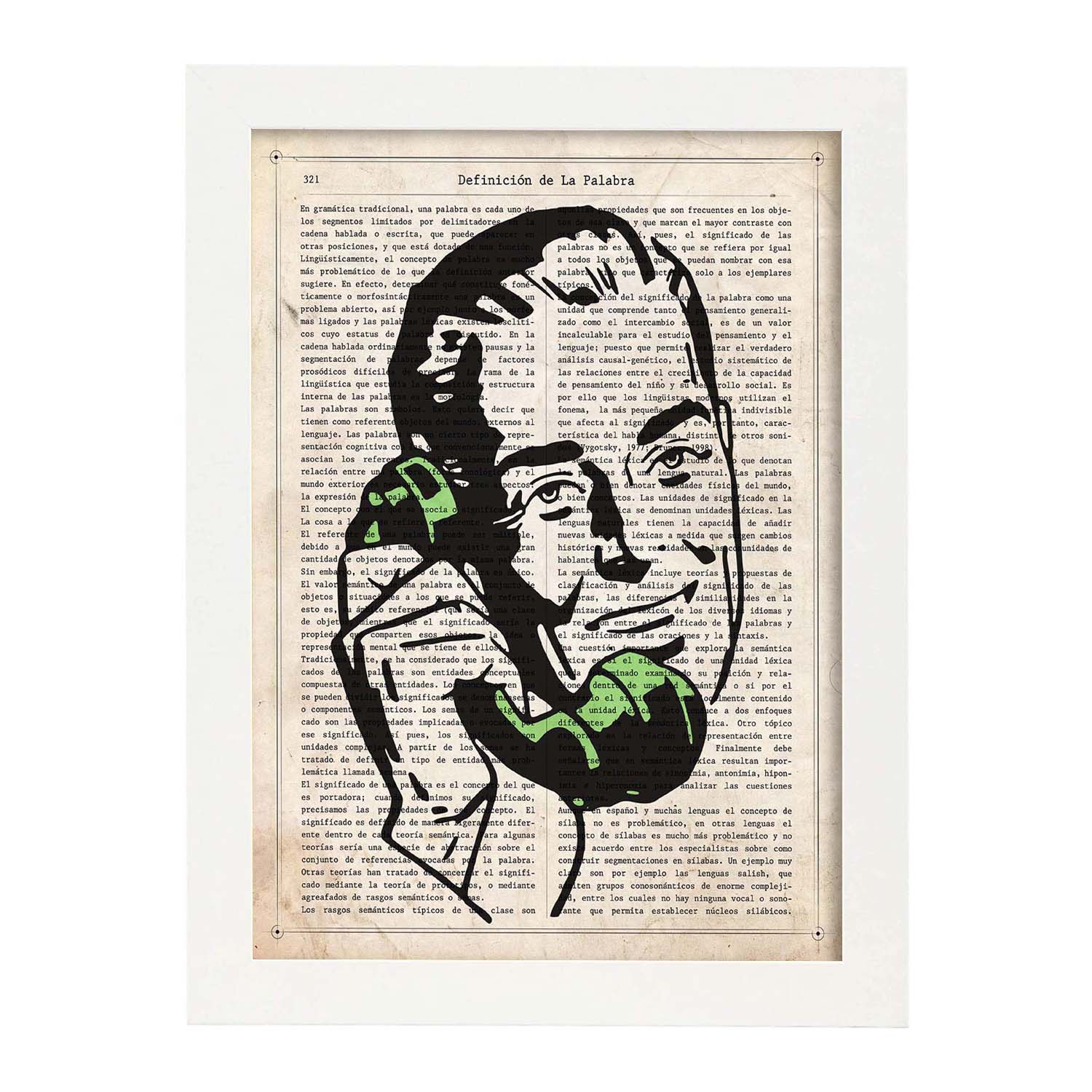 Poster de Pop Art. Lámina de Hombre al telefono. Diseños coloridos con temática Pop Art.-Artwork-Nacnic-Nacnic Estudio SL