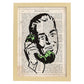 Poster de Pop Art. Lámina de Hombre al telefono. Diseños coloridos con temática Pop Art.-Artwork-Nacnic-A3-Marco Madera clara-Nacnic Estudio SL