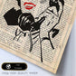 Poster de Pop Art. Lámina de Mujer al telefono. Diseños coloridos con temática Pop Art.-Artwork-Nacnic-Nacnic Estudio SL