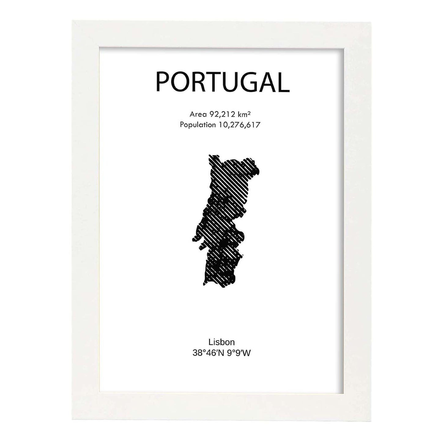 Poster de Portugal. Láminas de paises y continentes del mundo.-Artwork-Nacnic-A3-Marco Blanco-Nacnic Estudio SL