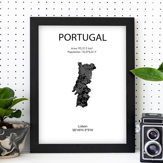 Poster de Portugal. Láminas de paises y continentes del mundo.-Artwork-Nacnic-Nacnic Estudio SL