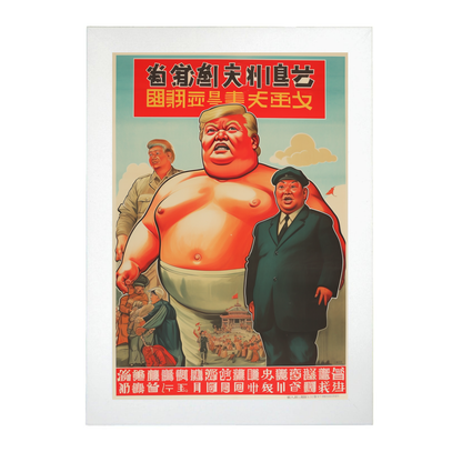 Póster Estilo Chino con Personas