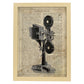 Poster de Proyector de cine. Láminas vintage con definiciones. Diseño de interiores.-Artwork-Nacnic-A3-Marco Madera clara-Nacnic Estudio SL
