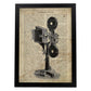 Poster de Proyector de cine. Láminas vintage con definiciones. Diseño de interiores.-Artwork-Nacnic-A4-Marco Negro-Nacnic Estudio SL